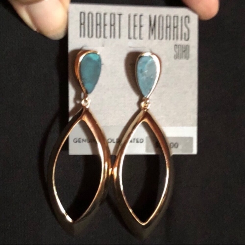 Robert Lee Morris Soho Gold Plated/Patina Earrings